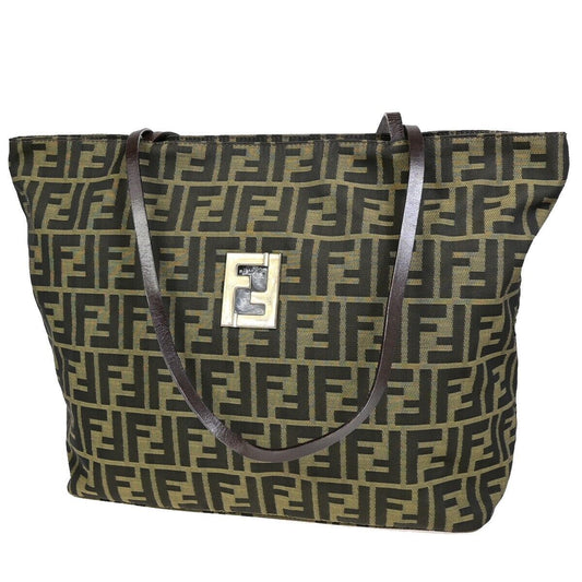 Fendi Zucchino  Canvas Shoulder Bag ()