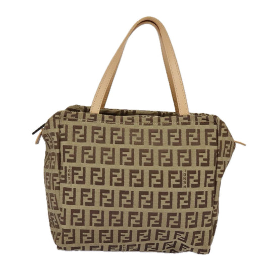 Fendi Zucchino Beige Canvas Handbag ()