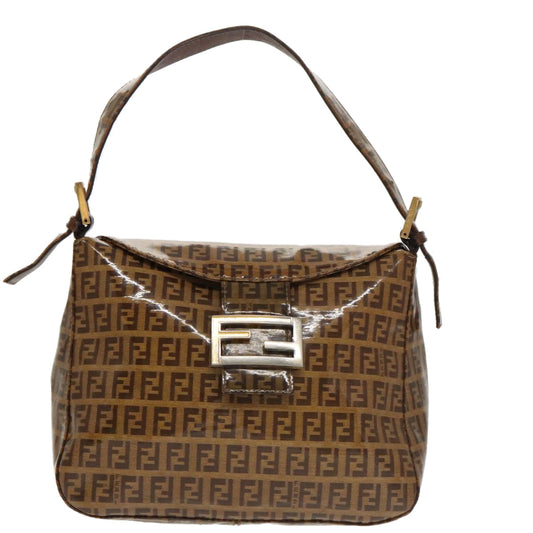 Fendi Zucchino Beige Canvas Shoulder Bag ()