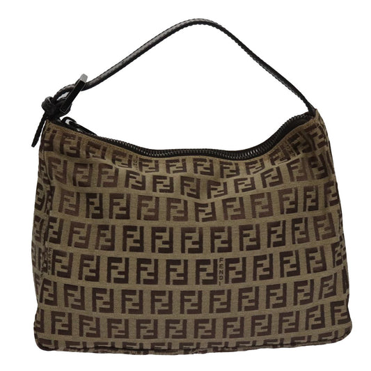 Fendi Zucchino Beige Canvas Handbag ()