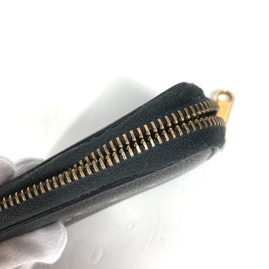 GUCCI Coin case 496319 leather black Coin Pocket Wallet logo Women Used Authentic